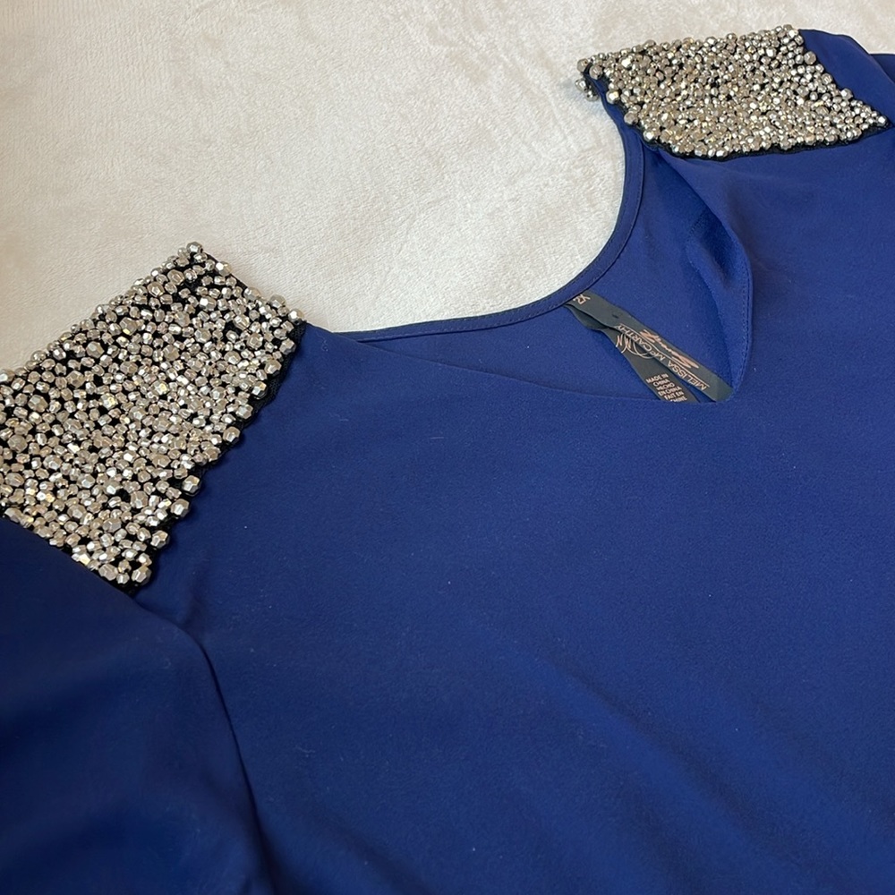 Melissa McCarthy Seven7 Melissa McCarthy Seven7 Crystal Shoulder Tunic Top 2X - Picture 7 of 11